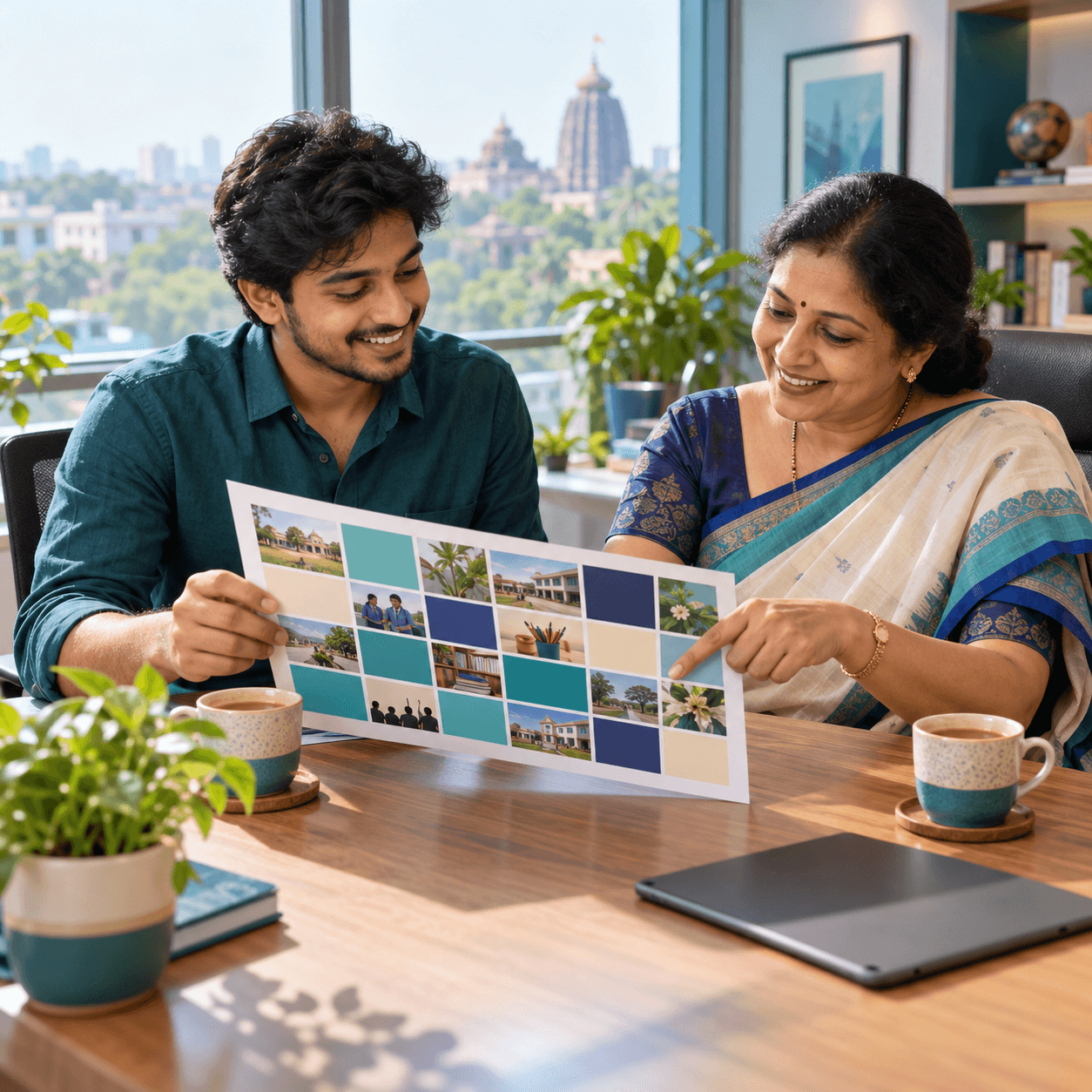 Diginnoya social media manager presenting a monthly report to a client