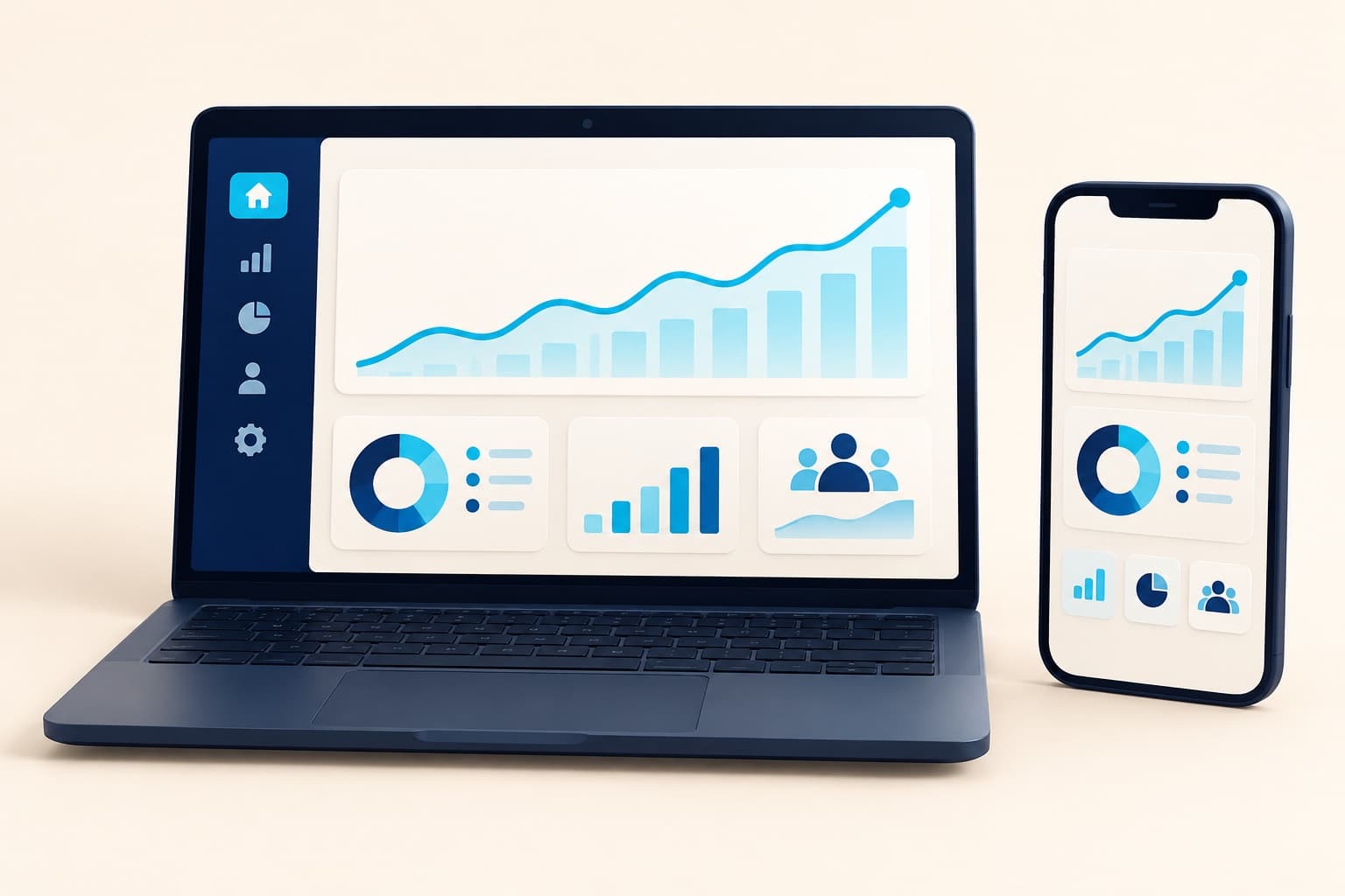 Website redesign and growth dashboard for a SaaS company