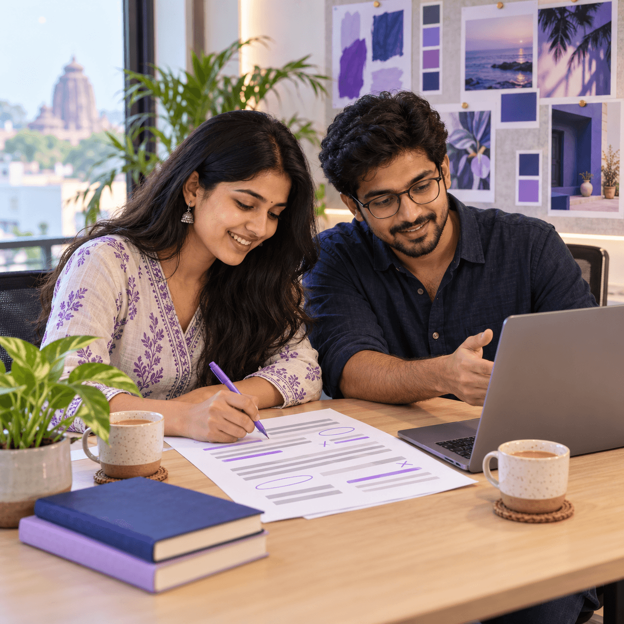 Content writer editing website copy in a brand's tone of voice