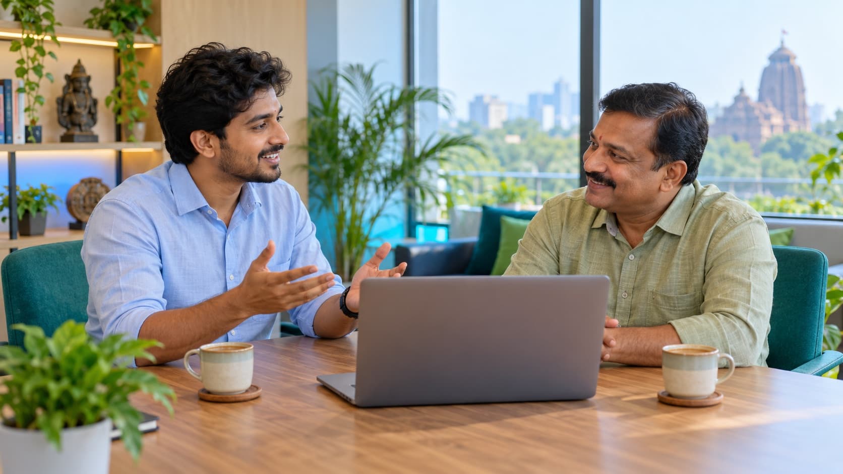 Diginnoya SEO consultant explaining a ranking report to a business owner